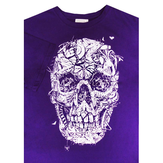 N4 CHARCOAL KS13059 BUGSKULL TSHIRT