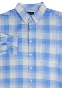 O3 GAZMAN LSHS13031 LINEN CHECK LS-casual-dress-Site & Site1