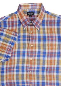 N3 GAZ MAN SSHS13084 CHECK LINEN SS