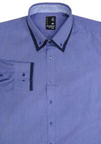 O3 DUKE KS11079 FLYING DB COLLAR LS-casual-dress-Site & Site1