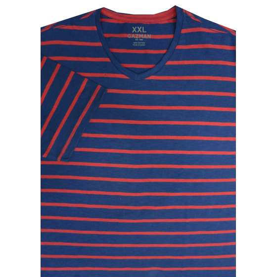 D3 GAZ MAN TSHS13015 STRIPE VNECK TSHIRT