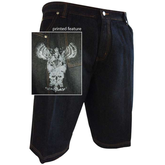 58 RISING STAR SMILEY DENIM SHORT (61)