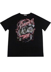 24 CHARCOAL KS13075 SINNERS TSHIRT