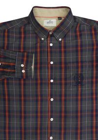 24 GREYES 33165 ORANGE CHECK LS-casual-dress-Site & Site1