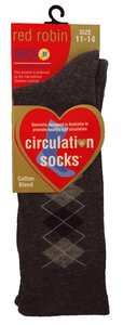 RED ROBIN R96051 ARGYLE CIRCULATION SOCK