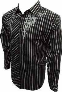 URBAN SM305 EMBROIDED STRIPE LS 