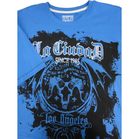 21 TLM 6318B EMBROIDERY PRINTED TEE