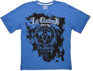 21 TLM 6318B EMBROIDERY PRINTED TEE