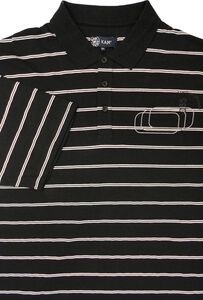 KAM JEANS 5037A TWIN STRIPE LAYERED POLO