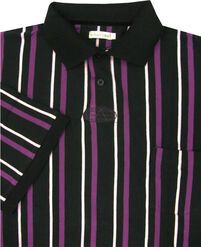 CHARCOAL KS11151 VERTICAL STRIPE POLO-polo-shirts-Site & Site1