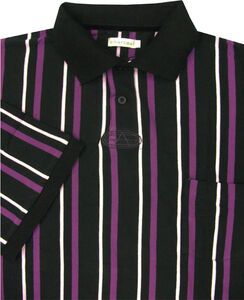 CHARCOAL KS11151 VERTICAL STRIPE POLO