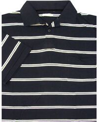 CHARCOAL 0949 BLAZER STRIPE POLO-polo-shirts-Site & Site1