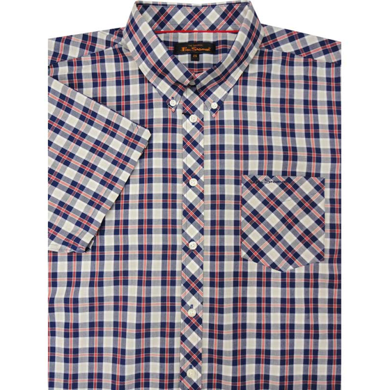 BEN SHERMAN MC1116 RED NAVY CHECK SS