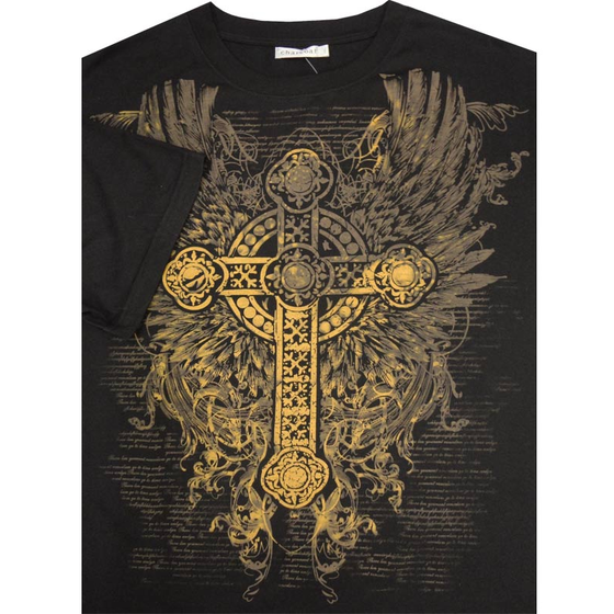 91 CHARCOAL 11165 CRUCIFIX TSHIRT