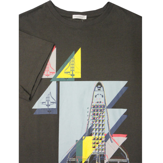 32 CHARCOAL KS1183 LIFT OFF TSHIRT