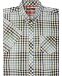 BEN SHERMAN MA0170K SS CHECK SHIRT-casual-dress-Site & Site1