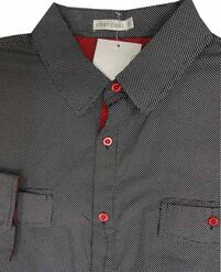 22 CHARCOAL KS11161 RED BUTTON LS 474-casual-dress-Site & Site1
