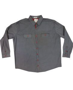 22 CHARCOAL KS11161 RED BUTTON LS 474