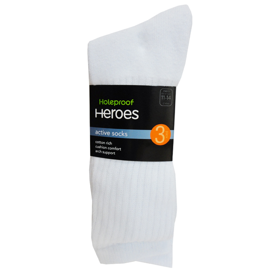 HOLEPROOF S21943 3 PACK SPORT CREW 