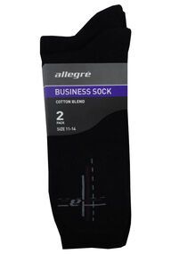ALLEGRE 2 PK BUSINES SOCKS COTTON BLEND-big-mens-basics-Site & Site1