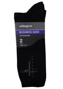 ALLEGRE 2 PK BUSINES SOCKS COTTON BLEND