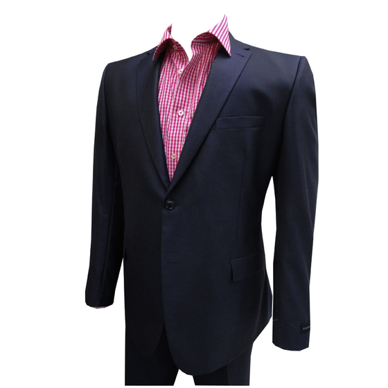 83 GEOFFREY BEENE 5F3003 BLUE BLACK SUIT