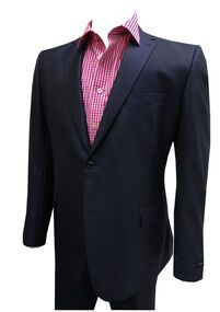 83 GEOFFREY BEENE 5F3003 BLUE BLACK SUIT-extra-long-suits-Site & Site1