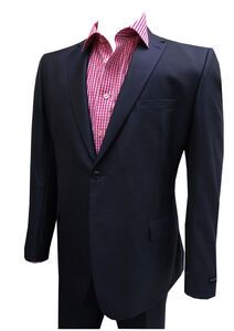 83 GEOFFREY BEENE 5F3003 BLUE BLACK SUIT