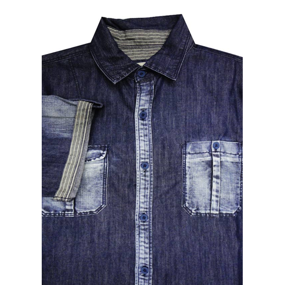 73 KAM KBSHEATH SS DENIM SHIRT